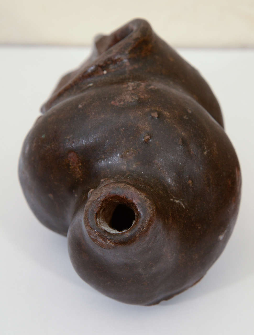18th Century and Earlier Rare Khmer Stoneware Shell-Form Vessel