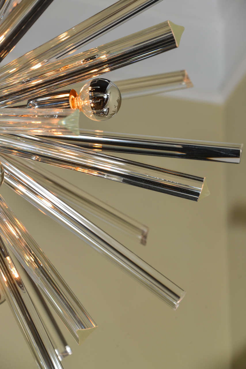 Italian Trilobo Glass Sputnik Fixture By Venini
