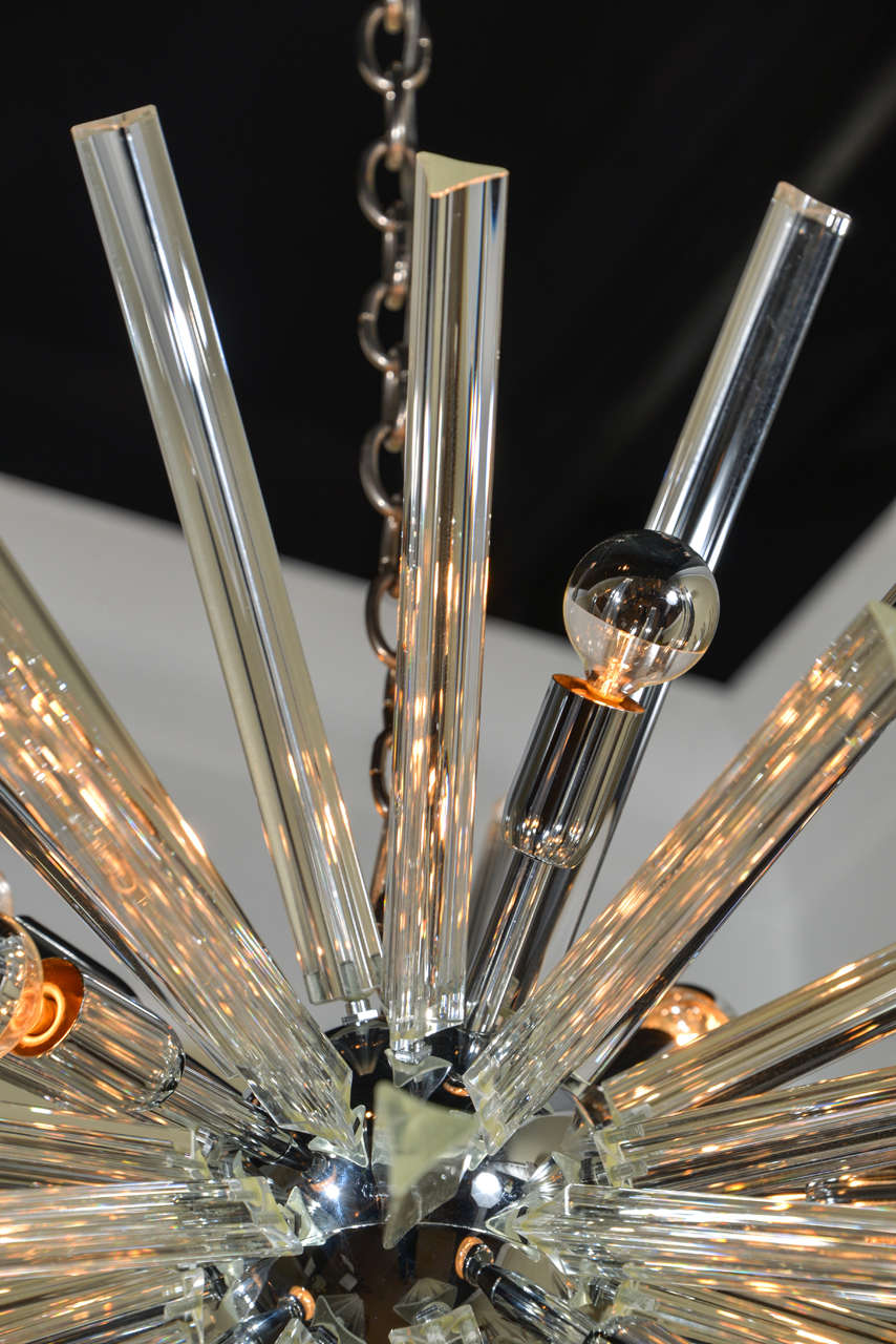 Mid-20th Century Trilobo Glass Sputnik Fixture By Venini
