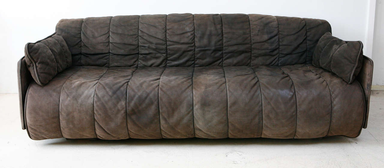 Swiss De Sede Convertible Leather Sofa
