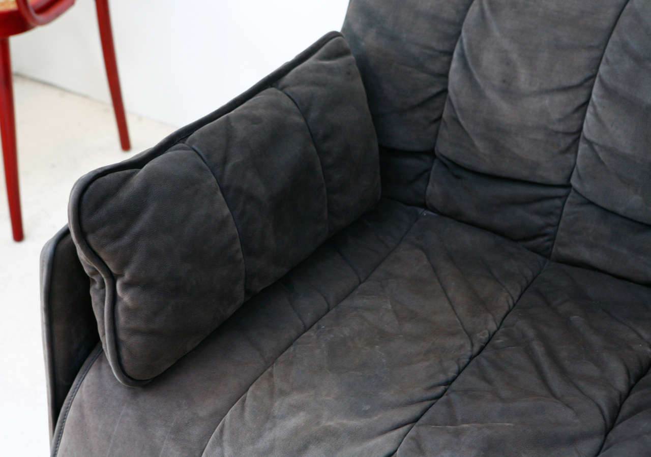 Late 20th Century De Sede Convertible Leather Sofa