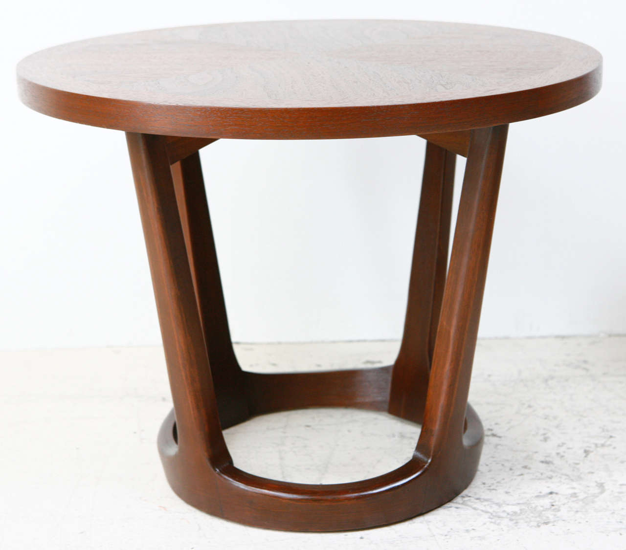 Pair of Round Walnut Chow Tables 3