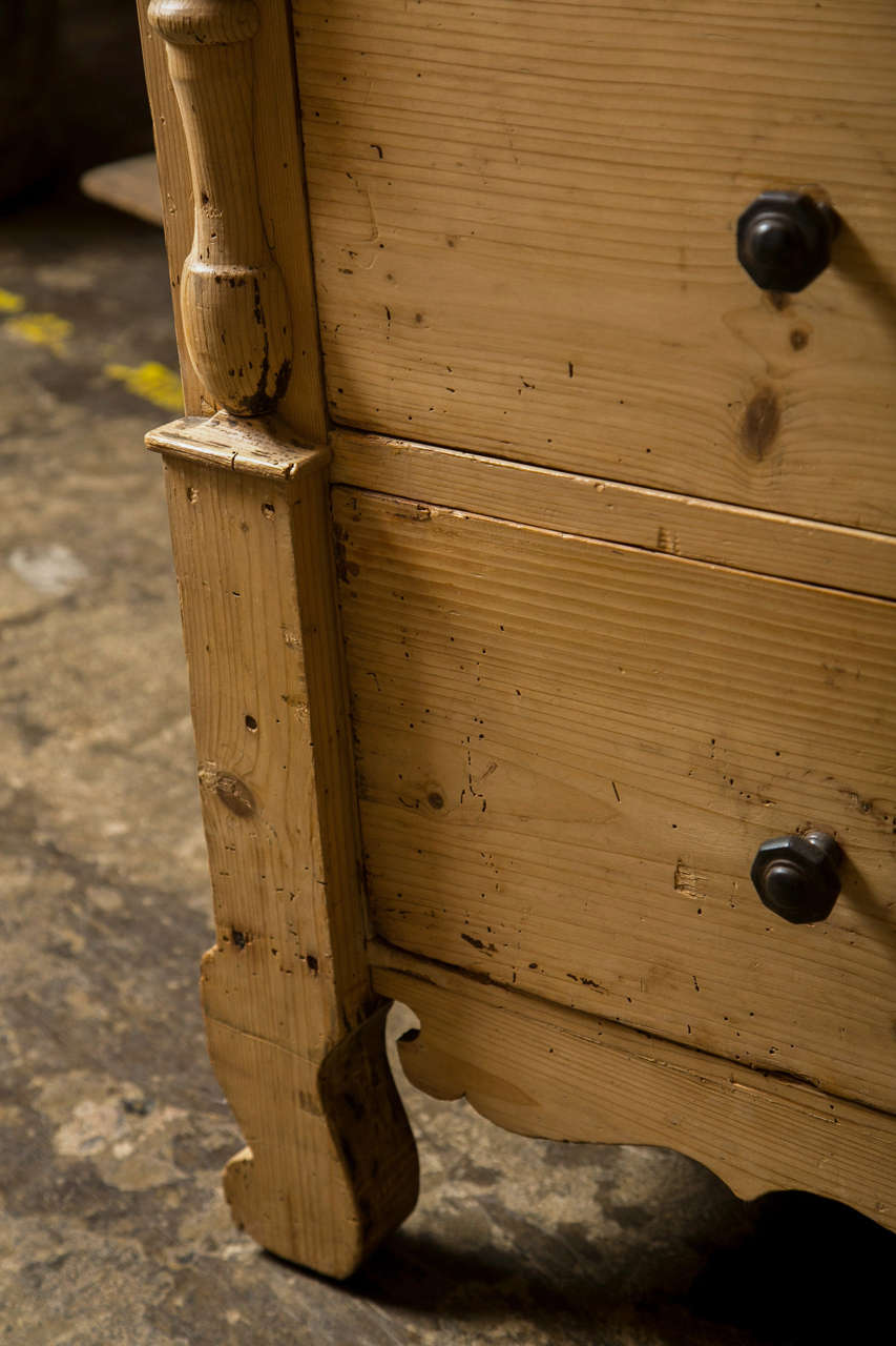 Bavarian Pine Chest of Drawers, 19th C. 1