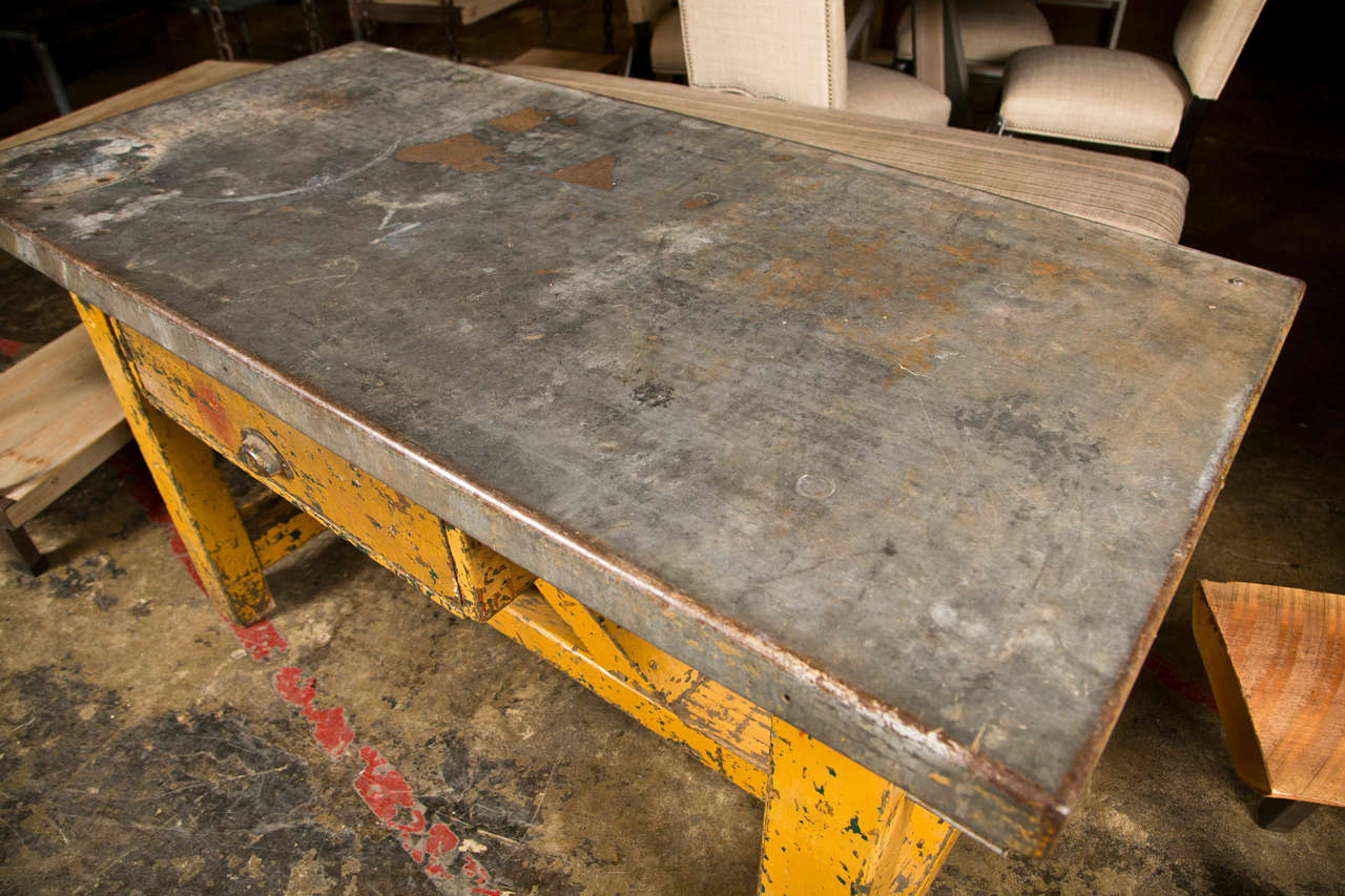 antique zinc top table