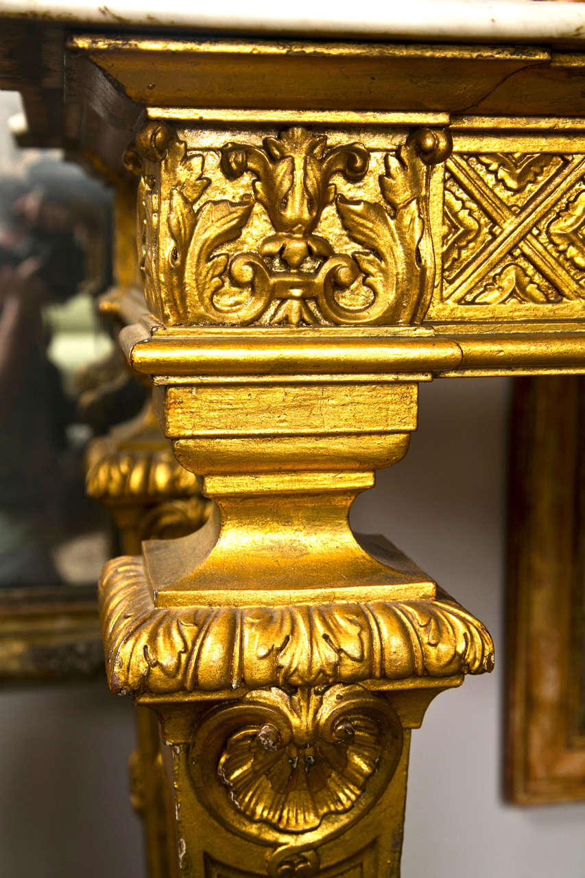 19th Century French Gilt Wood Console, C.1880- 1900