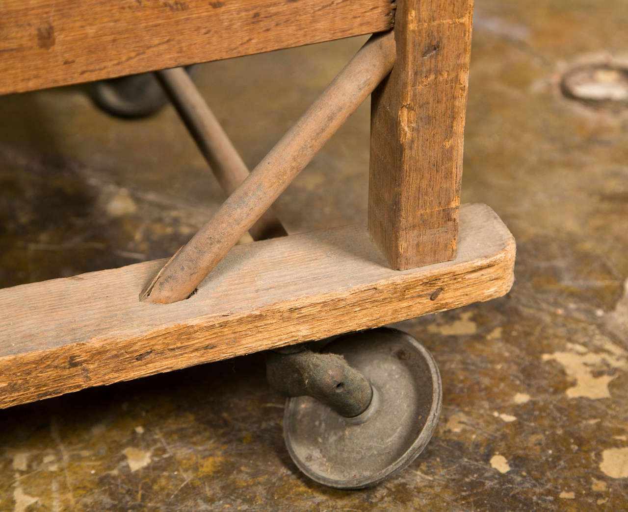 Vintage Belgian Pine Industrial Storage Rack, C. 1950 In Good Condition In Norwalk, CT