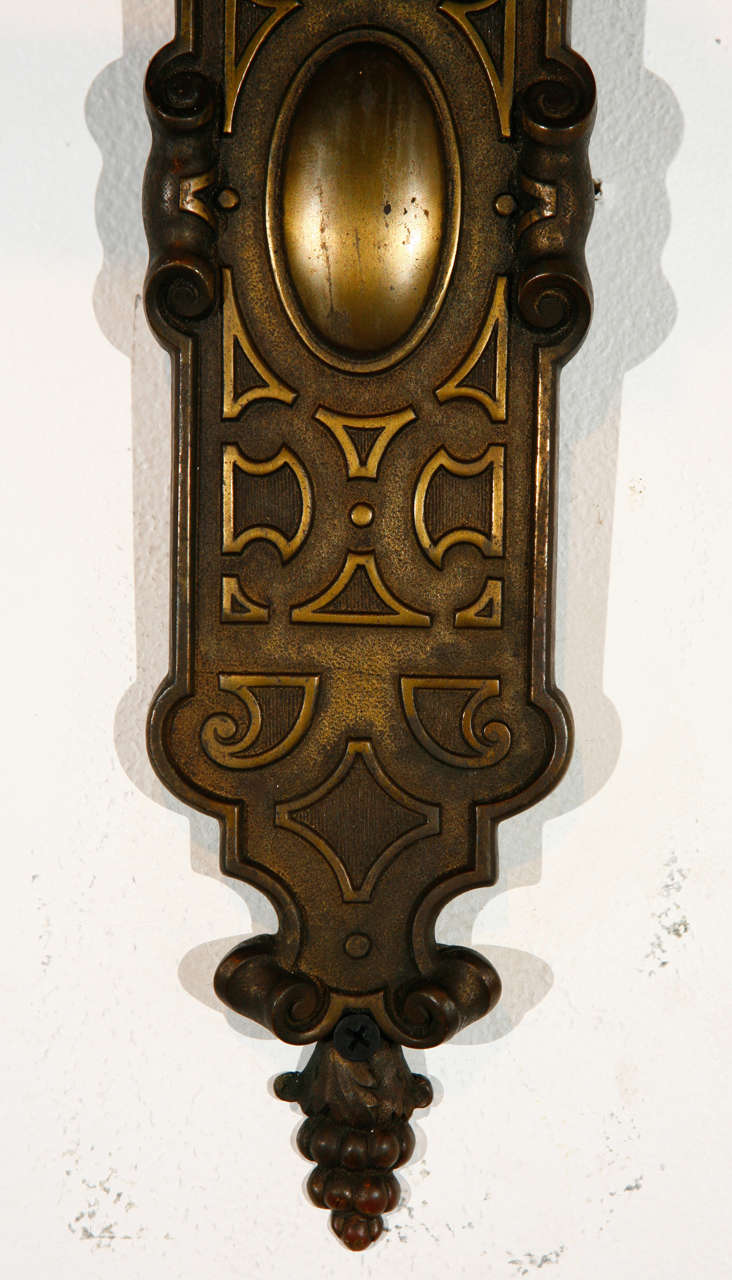 Pair of Cast Brass Sconces For Sale 1