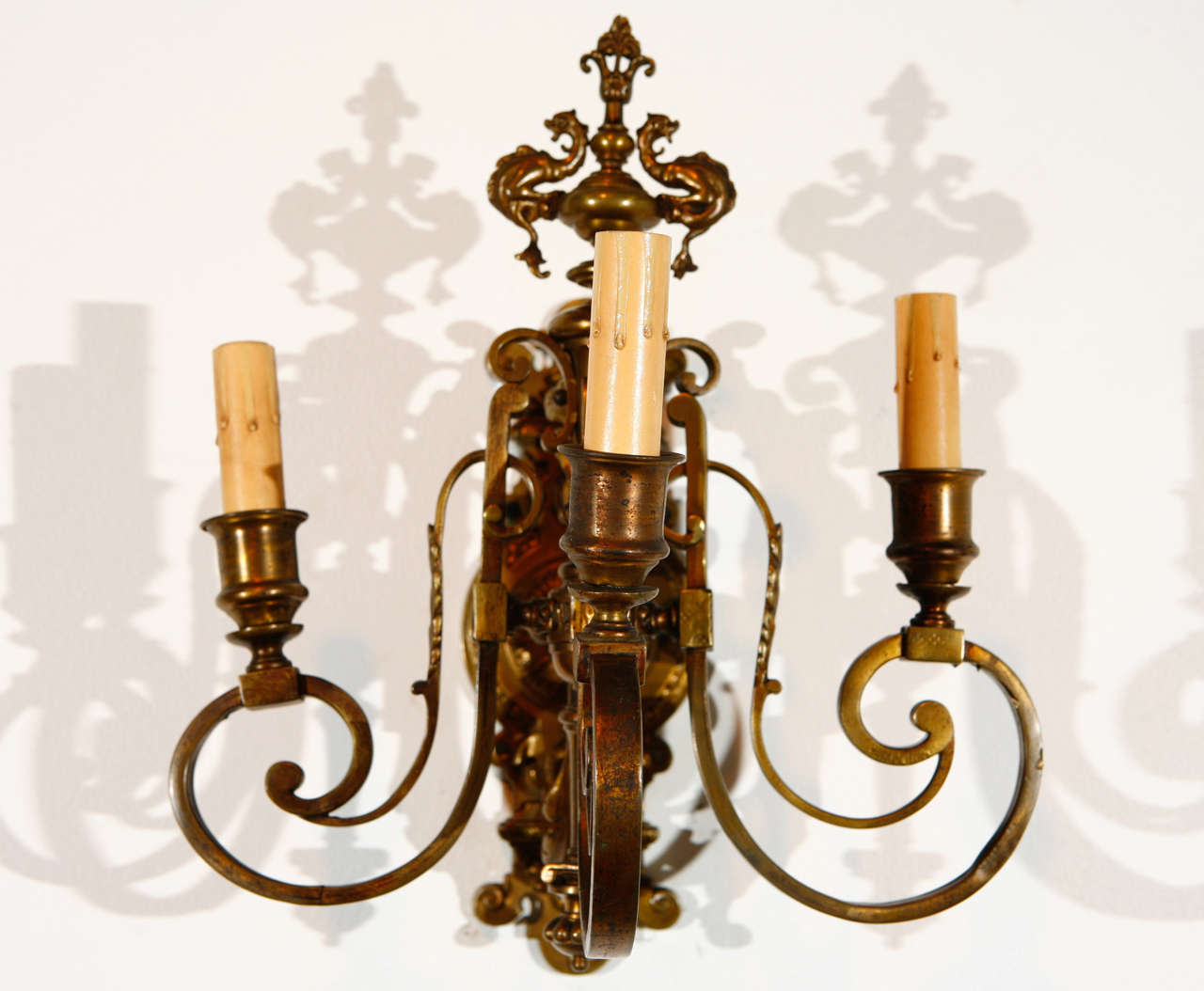 Single ornate French sconce.