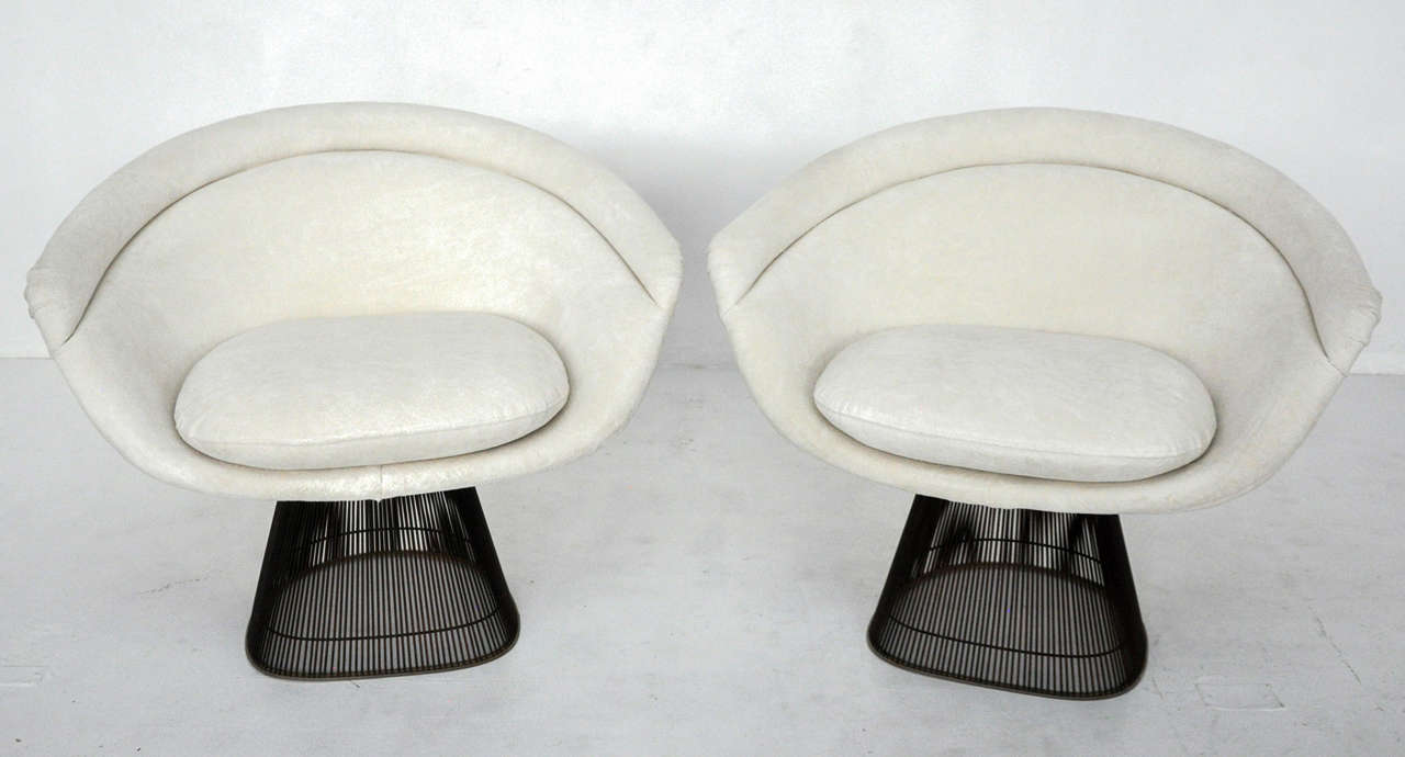Mid-Century Modern Warren Platner Bronze Lounge Chair