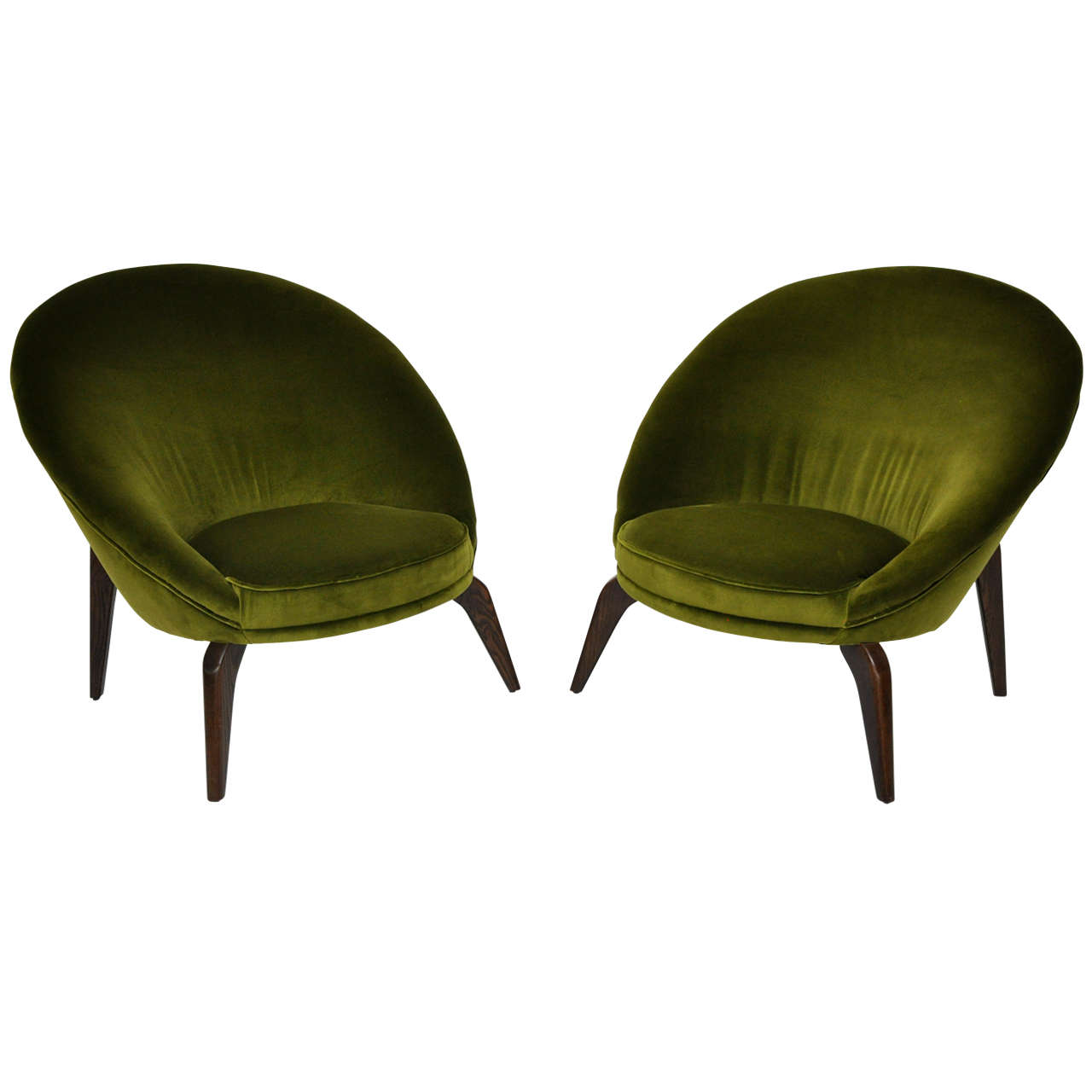 French Egg Chairs in the Manner of Jean Royère