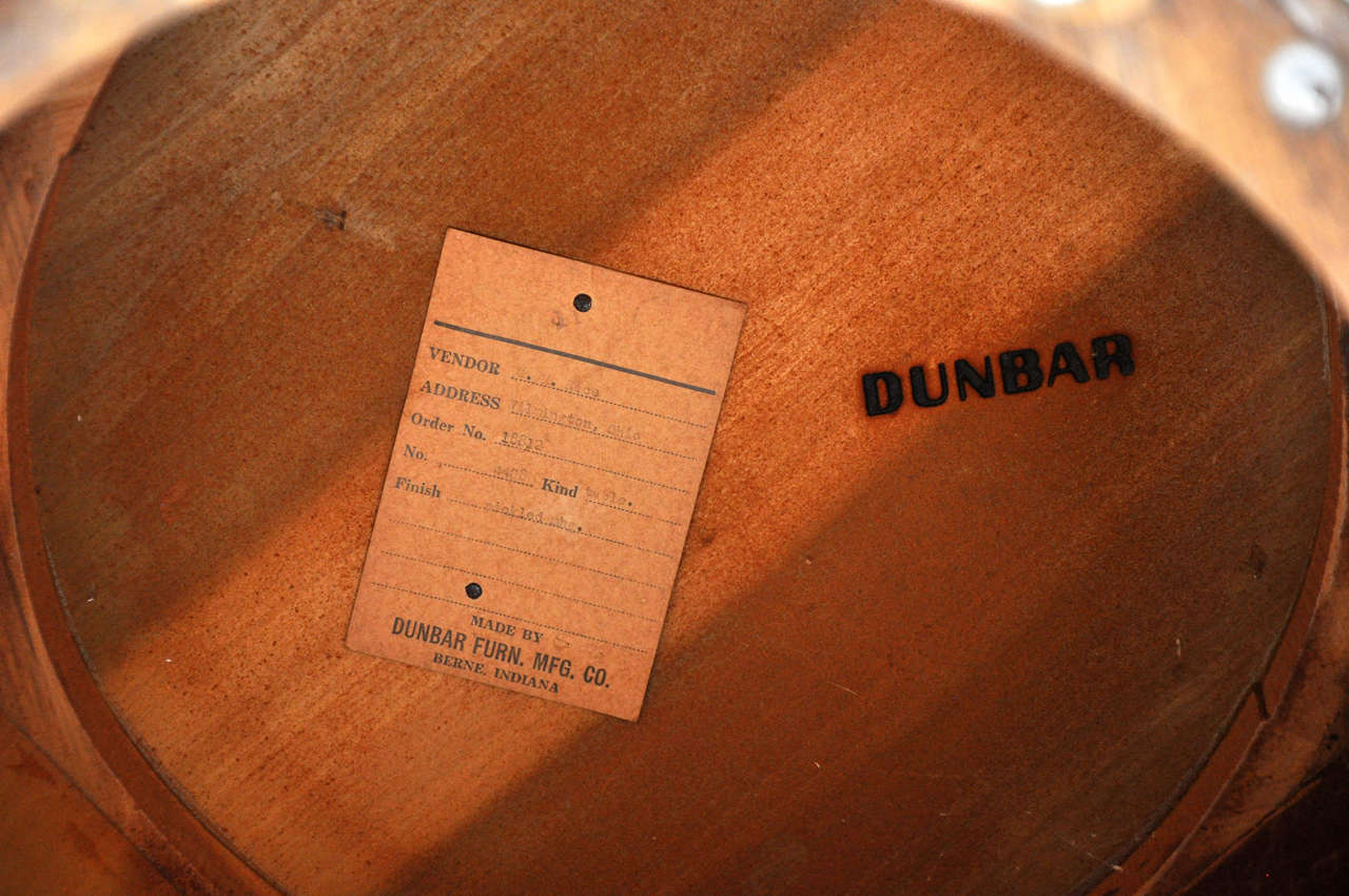 Mid-Century Modern Dunbar Burl Wood Side Table