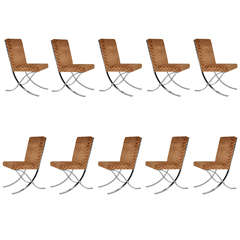 X-Base Chrome dining chairs
