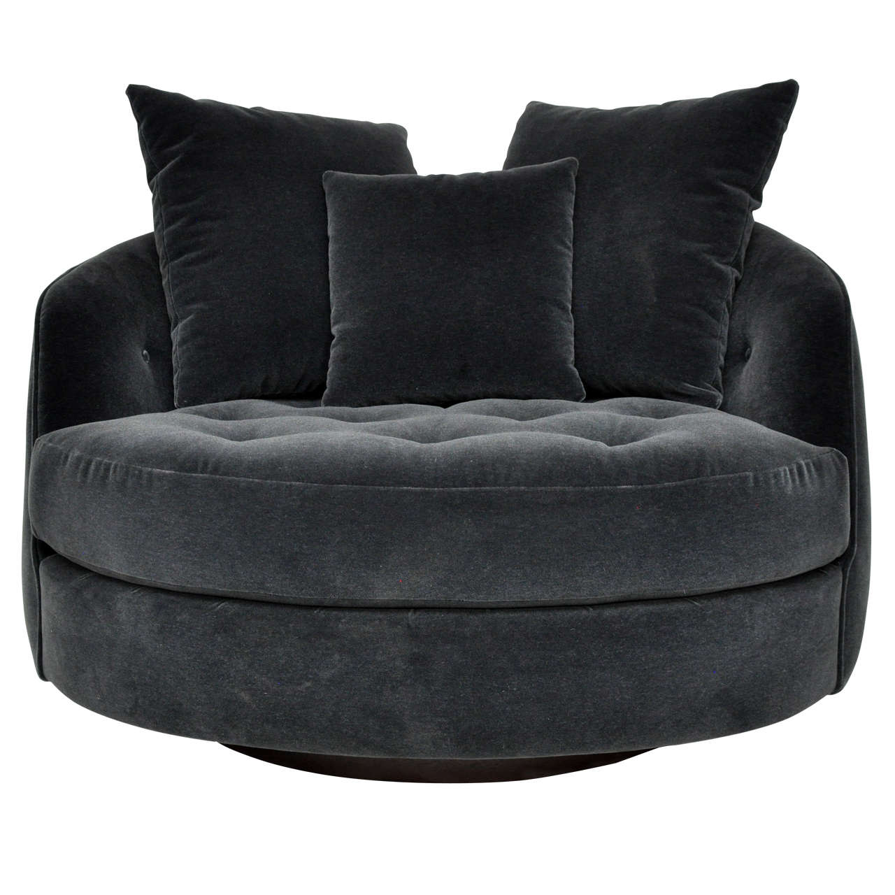 Milo Baughman Large Swivel Chair at 1stDibs giant swivel chair, big