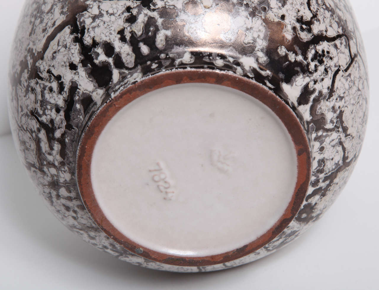 West German Pottery Ceramic Vase with Crackle Glaze 1