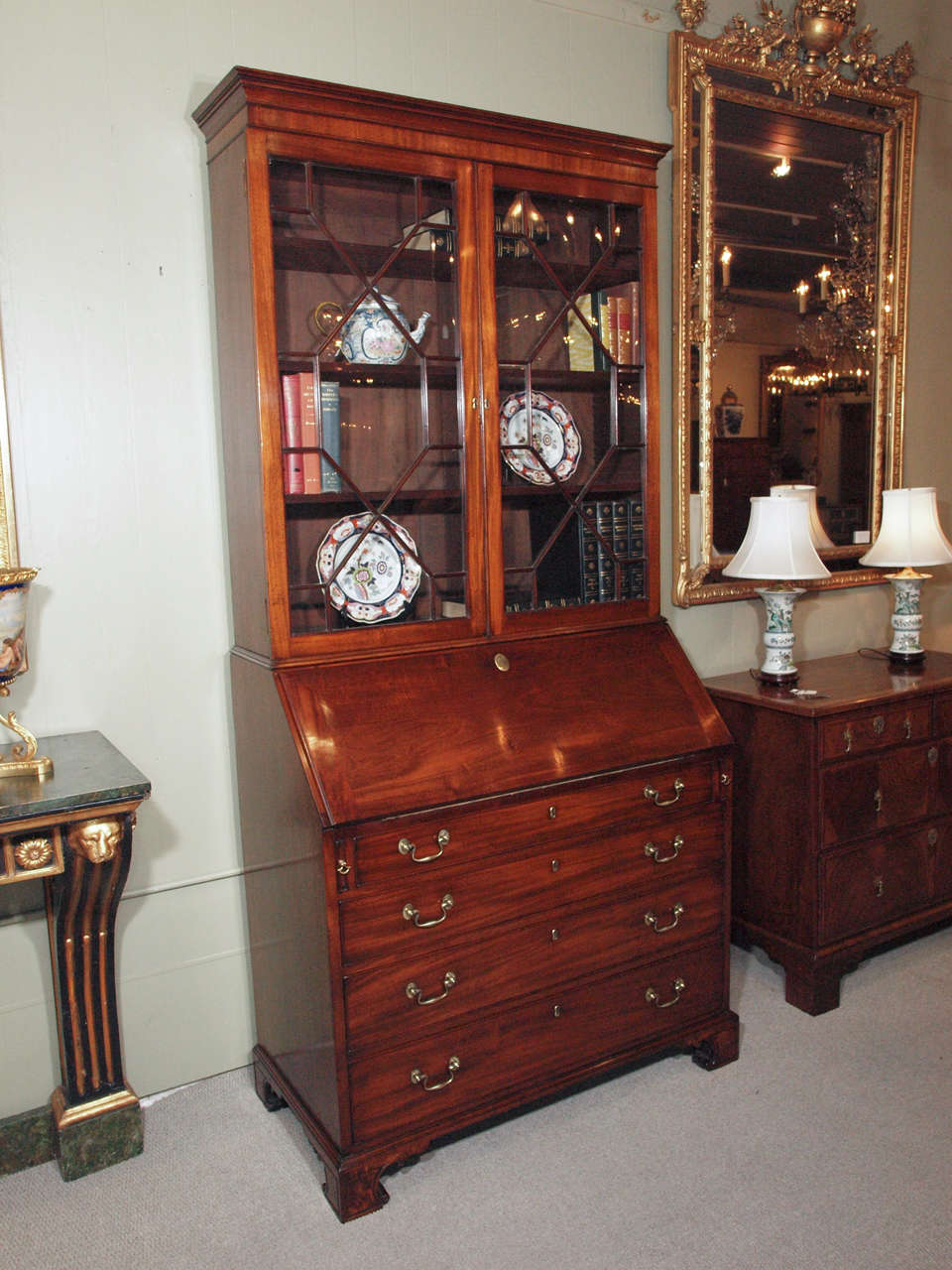 Antique English Secretary/Bookcase at 1stDibs