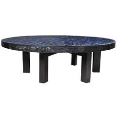E. Allemeersch Lapis Lazuli and Resin Coffee Table