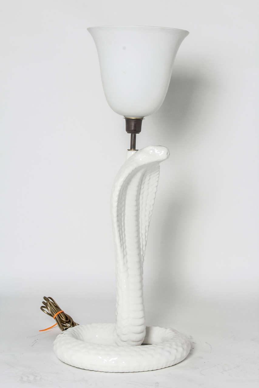 Tommaso Barbi Pair of Cobra Table Lamps