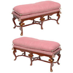 Pair of Chinoisserie Decorated Benches