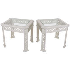 Pair of Chippendale Style Side Tables