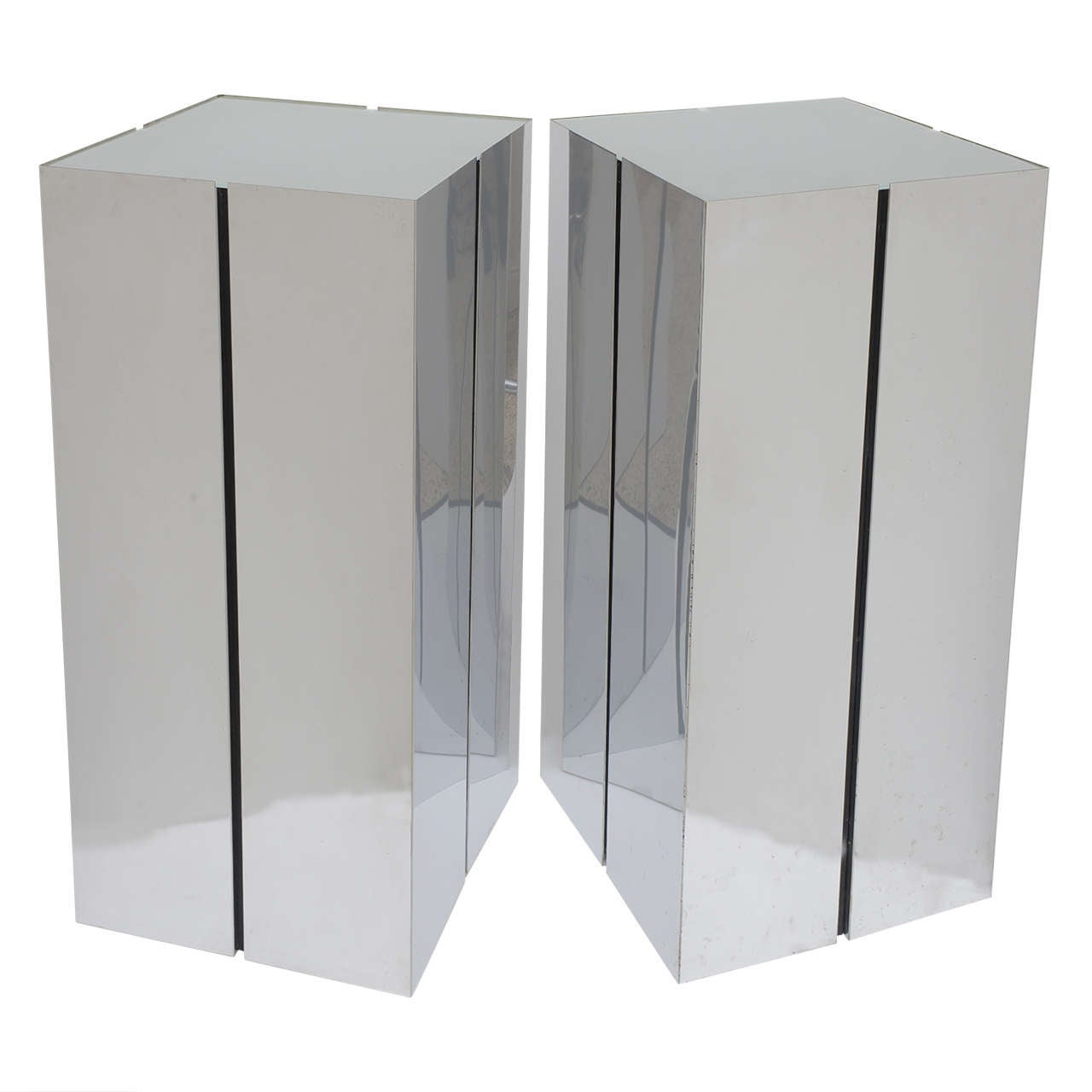 Pair of Lighted Pedestals by Neal Small for George Kovacs