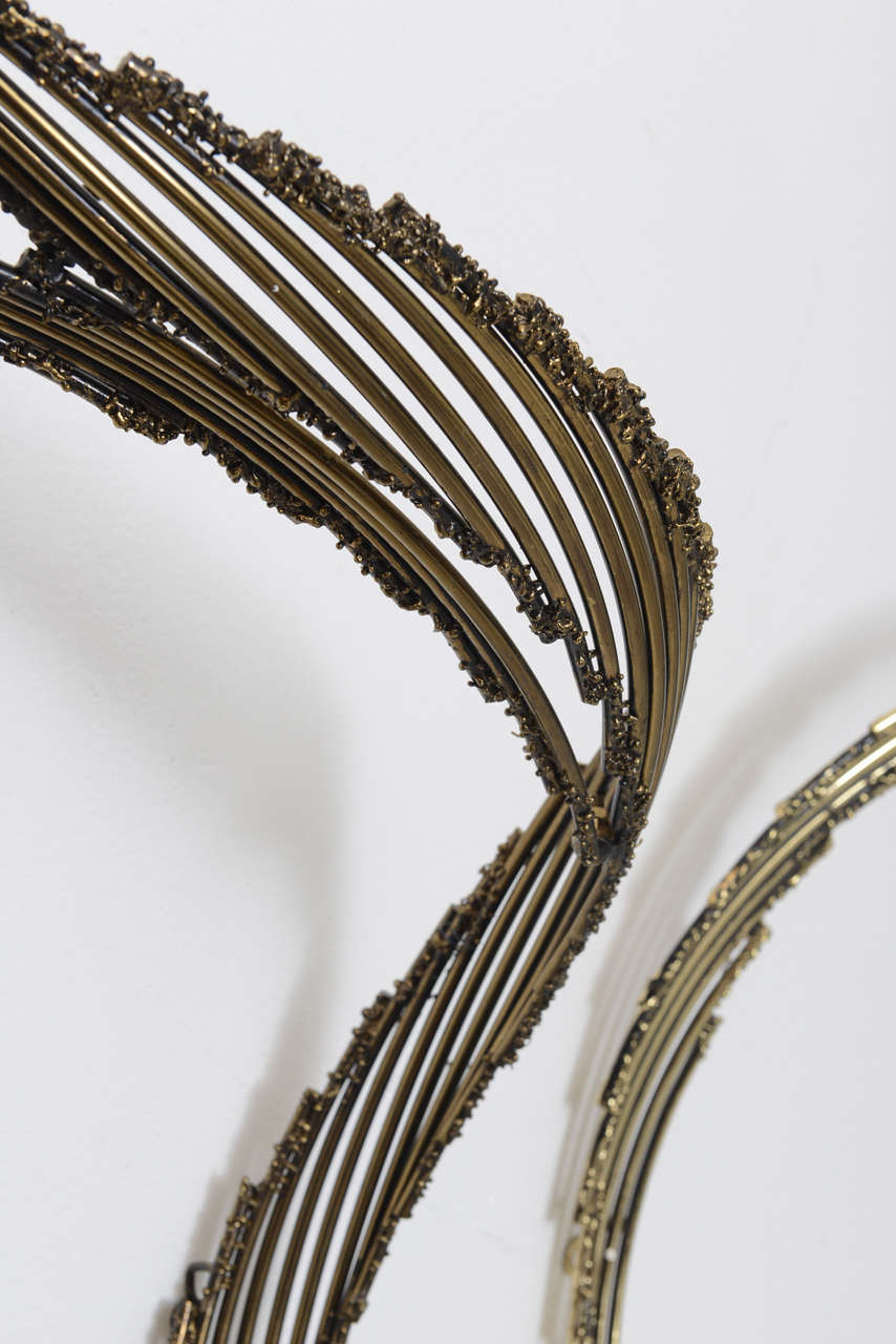 Metal Wall Sculpture by Curtis Jere For Sale at 1stdibs