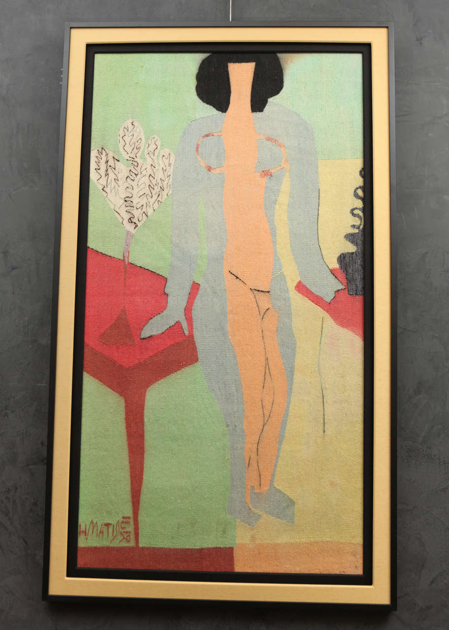 Tapestry signed by Henri Matisse, titled 
