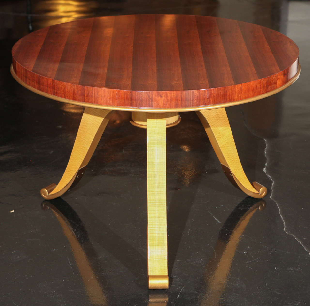 Art Deco French Rosewood Coffee Table For Sale