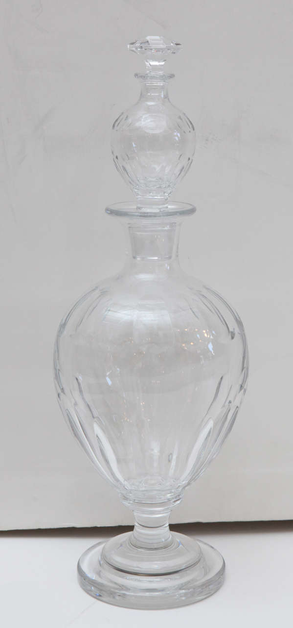 Pair of limited edition, Baccarat crystal decanters from a museum collection.