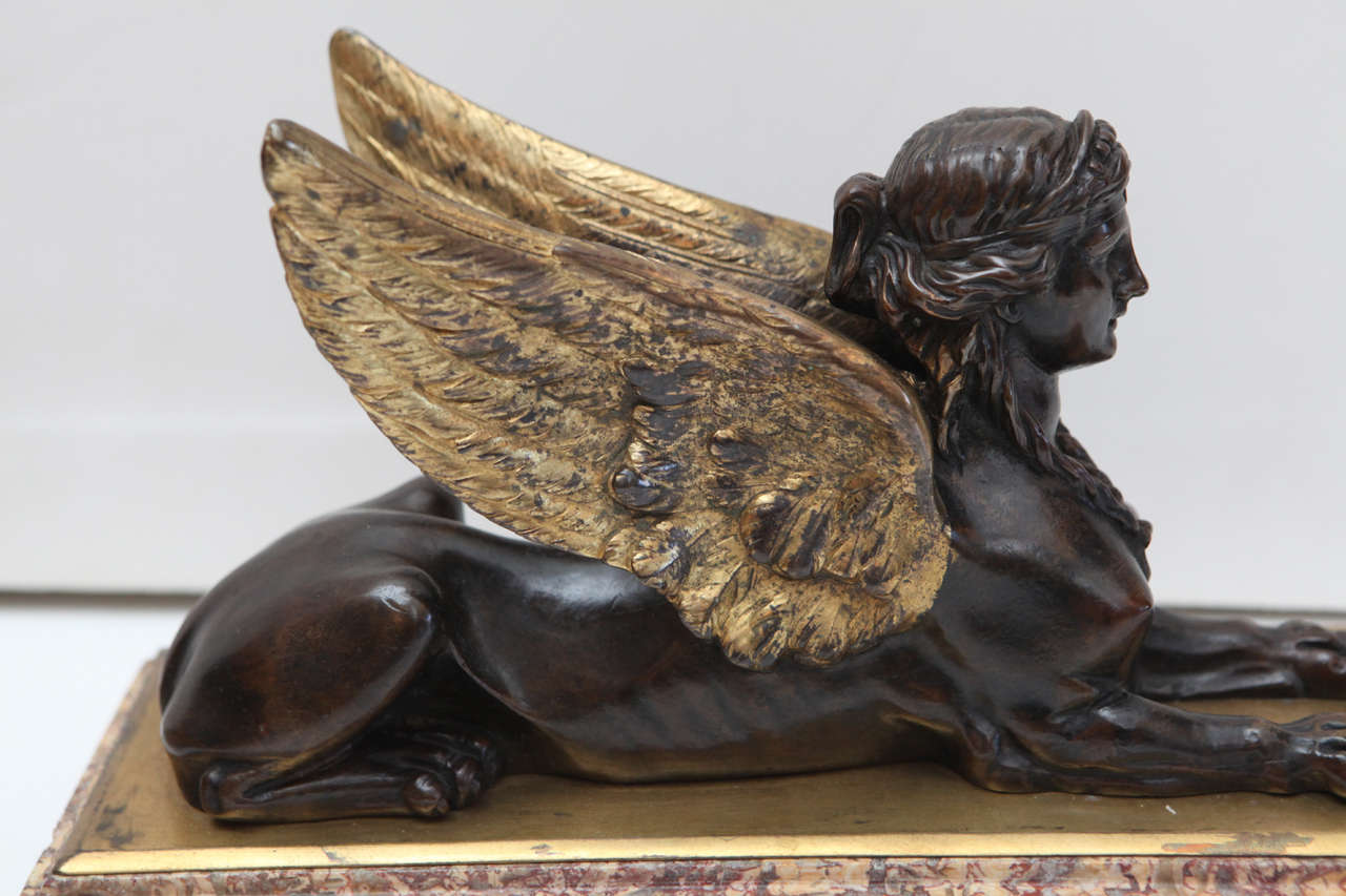 French 19th Century, Bronze Sphinx Sculptures For Sale