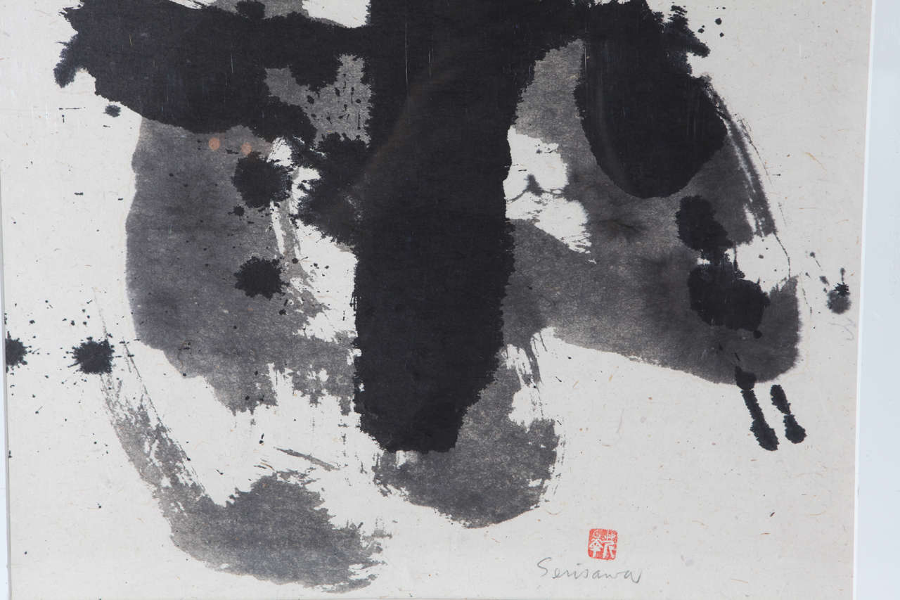 Original, années 1980, dessin à l'encre Sumi Excellent état - En vente à Newport Beach, CA