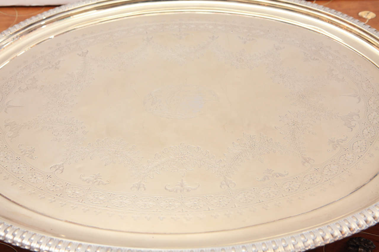 silver tray engraved