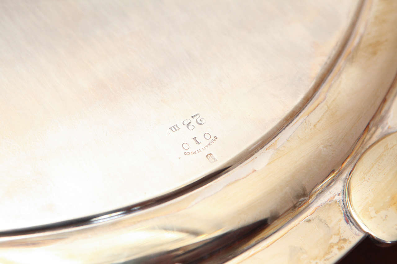 Engraved Italian Silver Tray For Sale 2