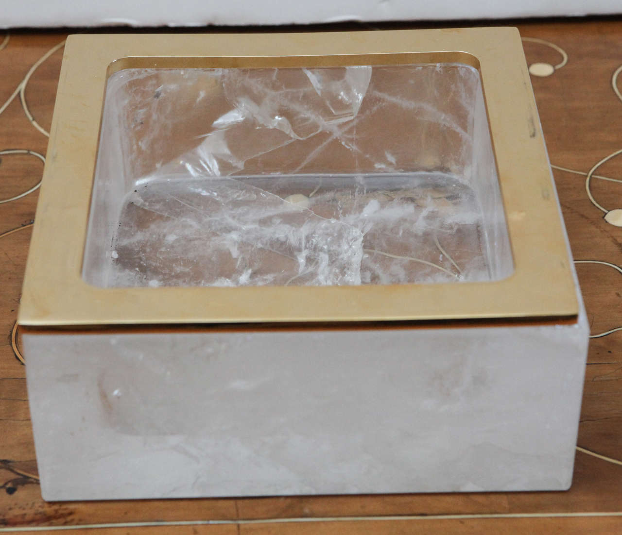 Large, Elegant, Rock-Crystal Box In Excellent Condition In Los Angeles, CA