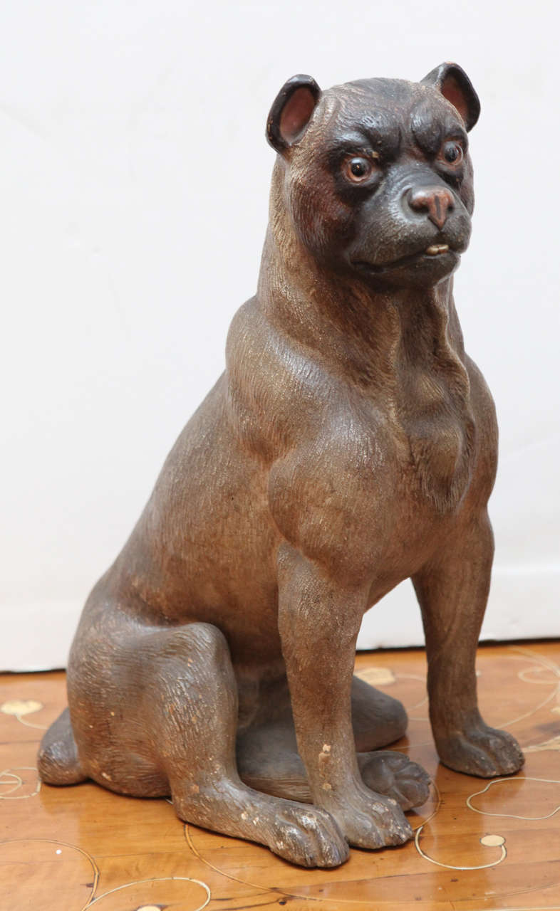 English Victorian Terracotta Dogs