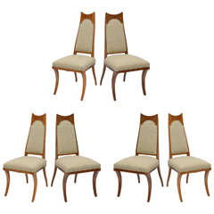 Burlwood Chairs, Set of Six