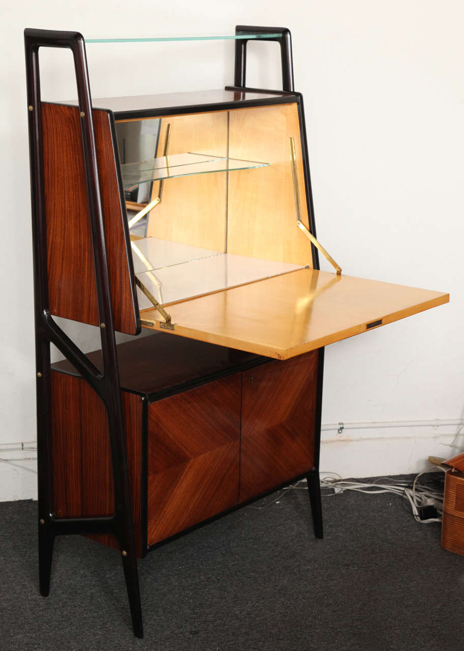 Mid-Century Modern Liquor Cabinet by Dassi et Figli, Made in 1950 in Italy For Sale