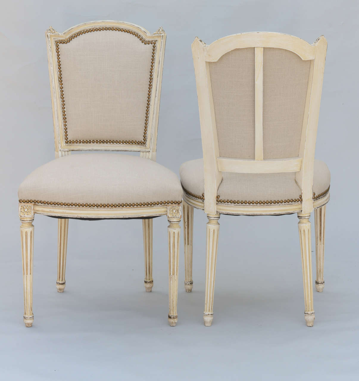 Set of Six French Dining Room Louis XVI Chairs 2