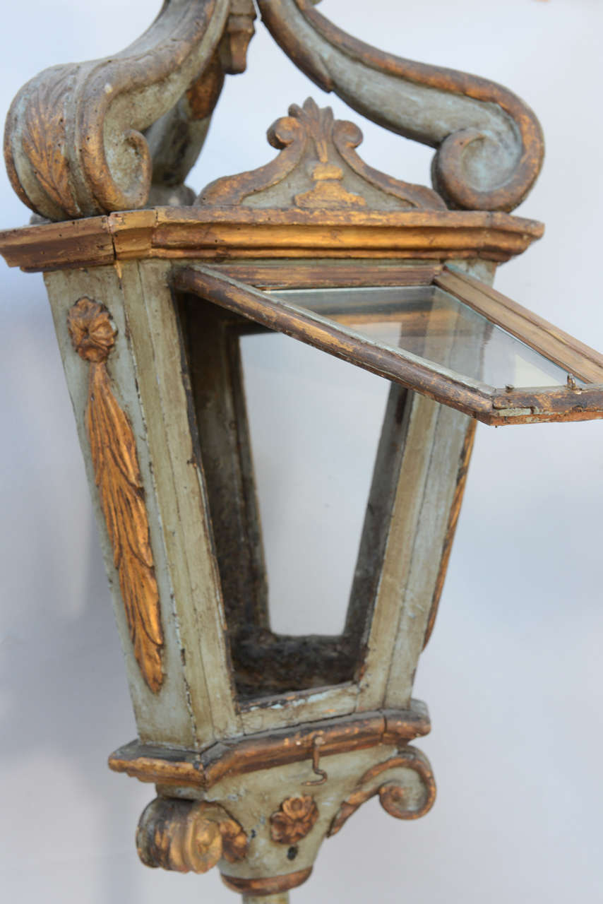 Wood Pair of 17th-18th Century Venetian Gondola Lanterns