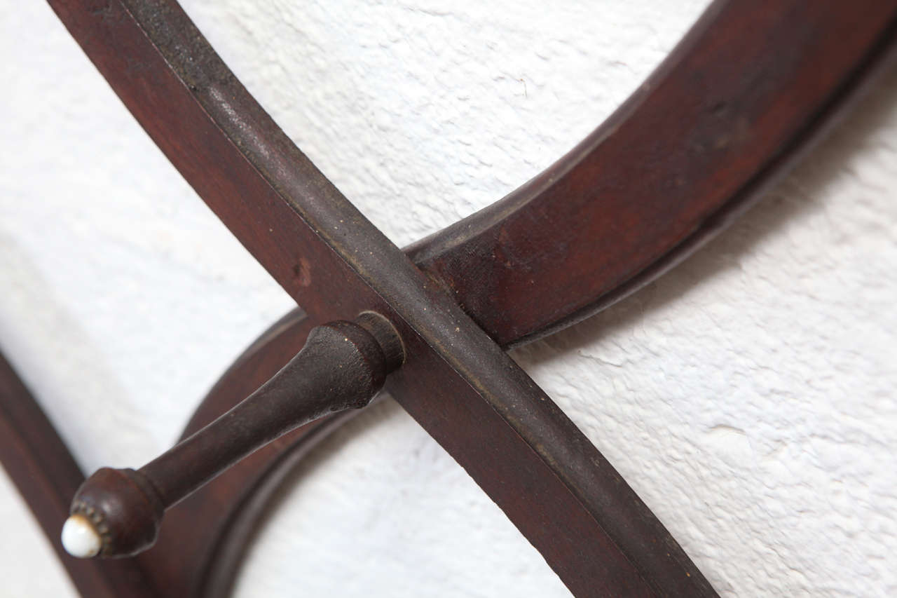 19th Century Shaped Large Adjustable Folding Hat Rack