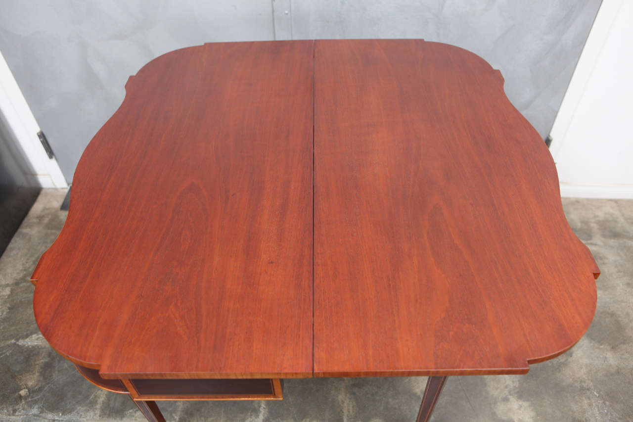 American Federal Style Mahogany Game Table 2