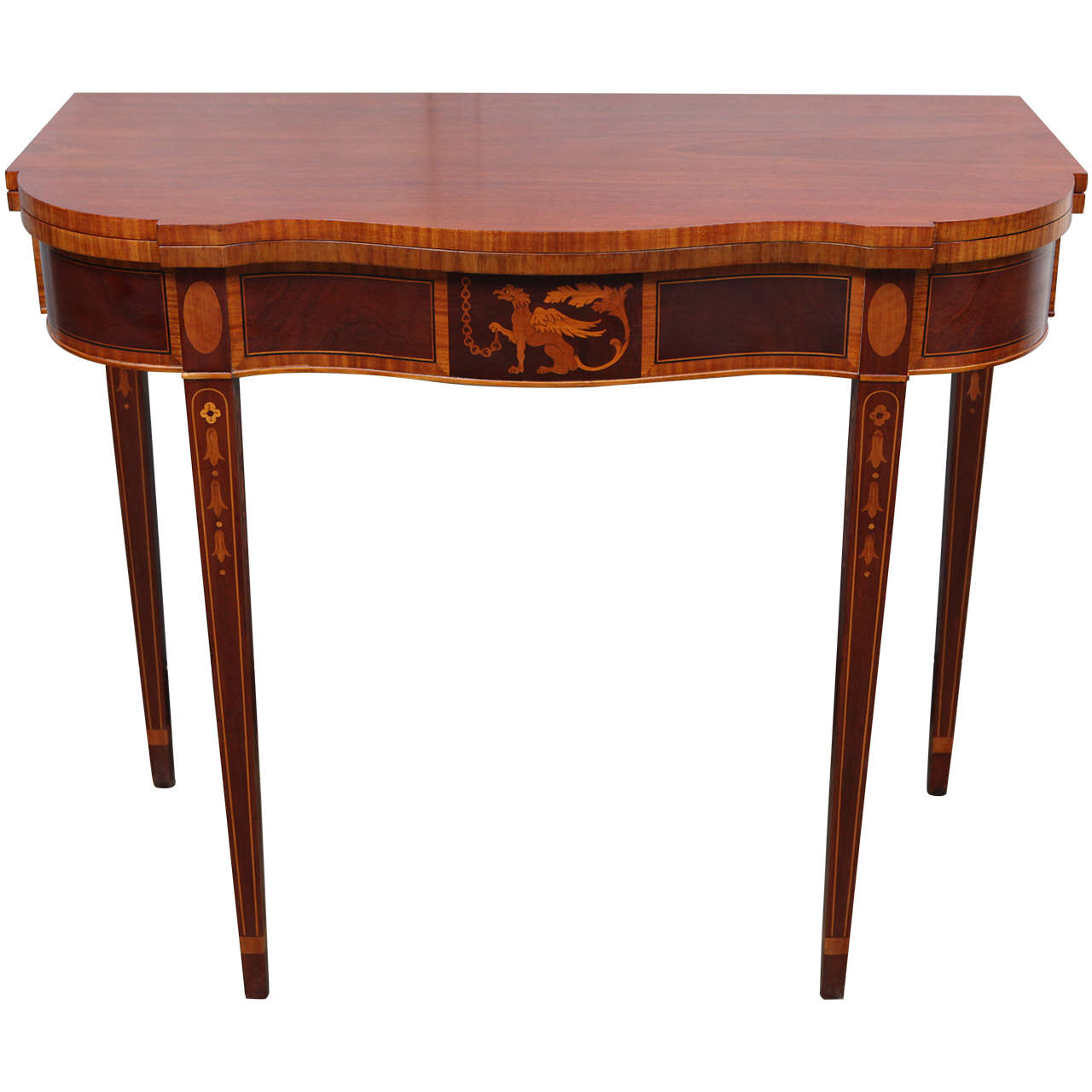 American Federal Style Mahogany Game Table