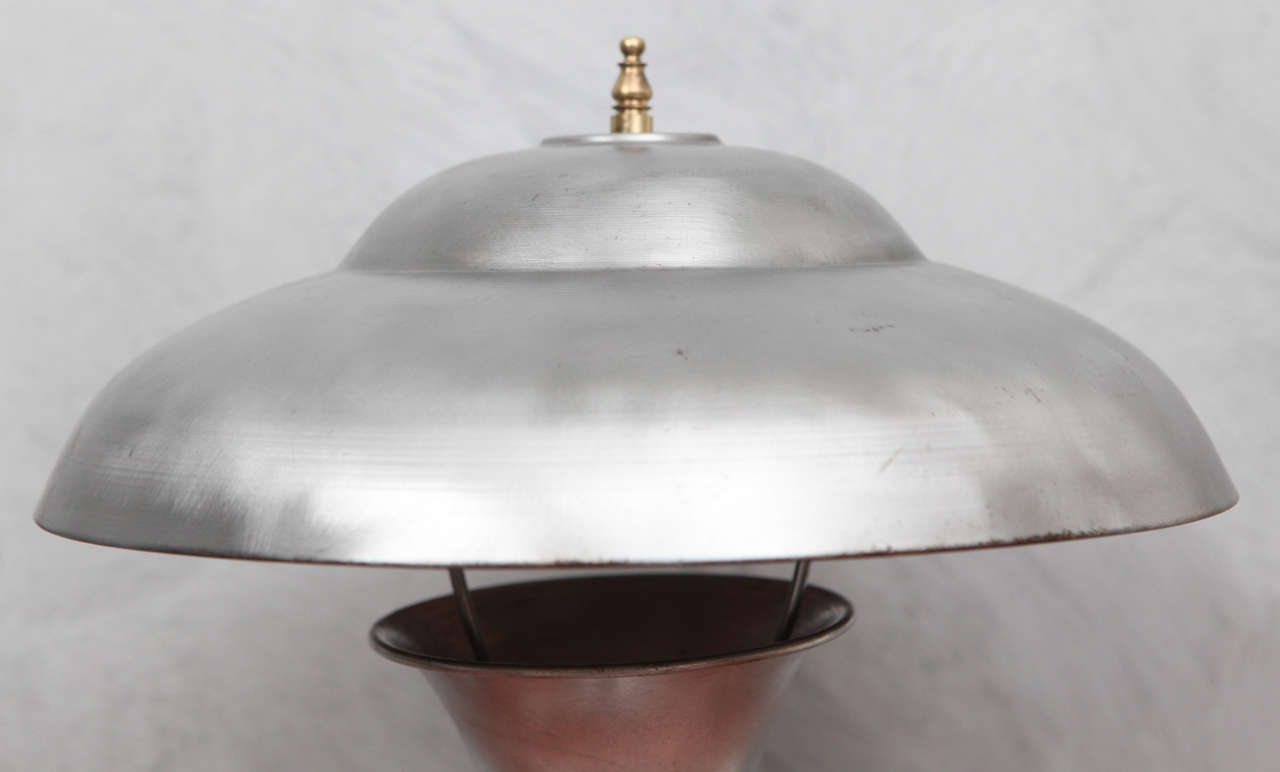 Art Deco 1930's Brushed Steel Desk Lamp For Sale