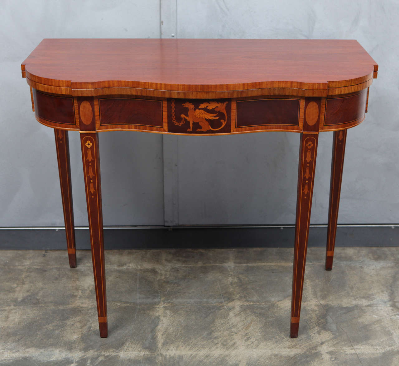 American Federal Style Mahogany Game Table at 1stDibs