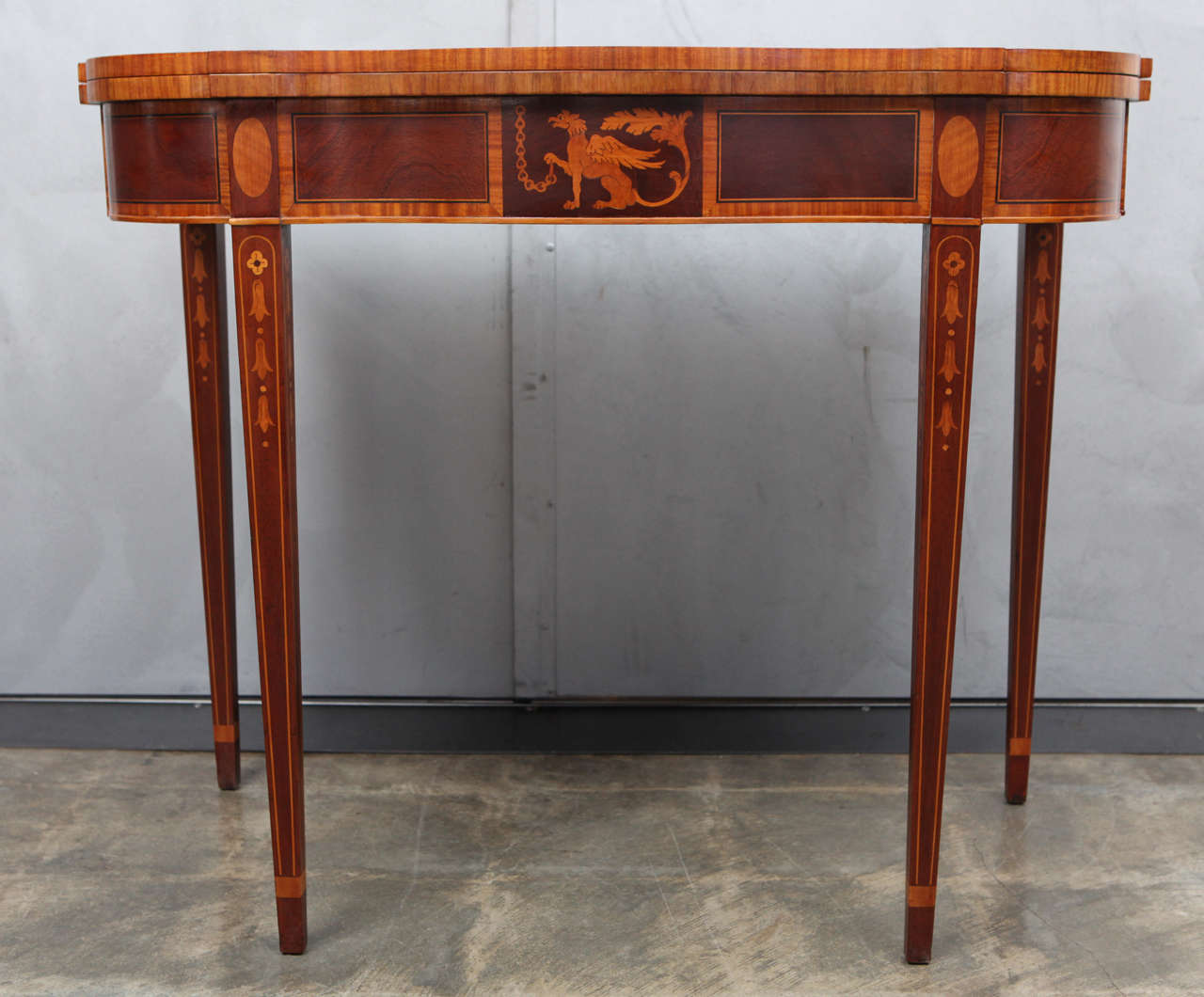 American Federal Style Mahogany Game Table at 1stDibs