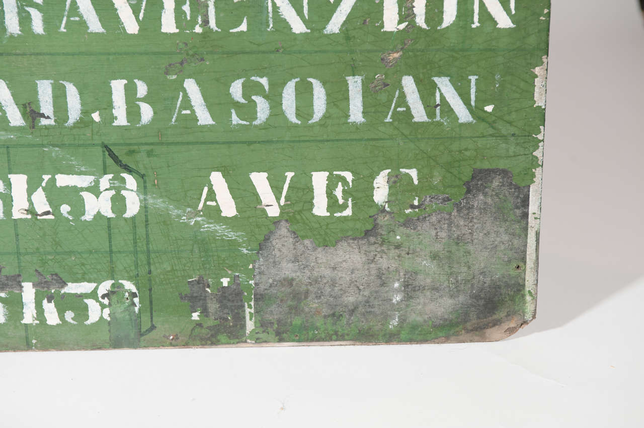 20th Century Antique OLD Factory Sign - Love the green For Sale