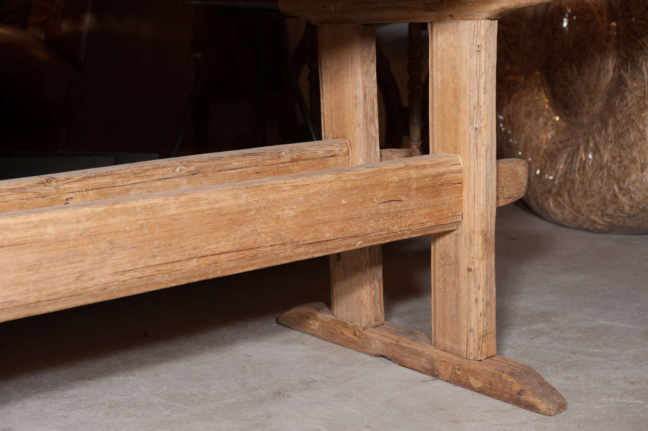 19th Century Antique Trestle Table, c. 1840 Sweden In Good Condition For Sale In Toronto, ON