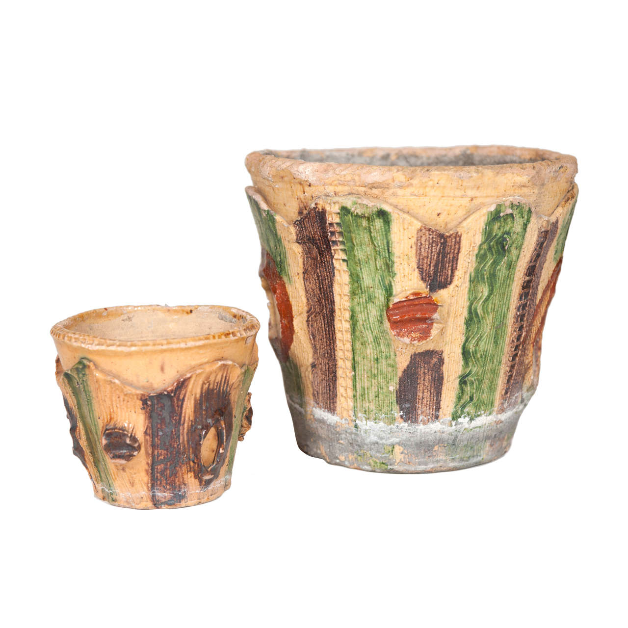 Set of 19th Century Ceramic Pots For Sale