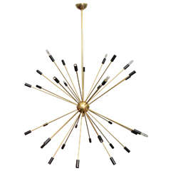 Italian Brass Sputnik Chandelier