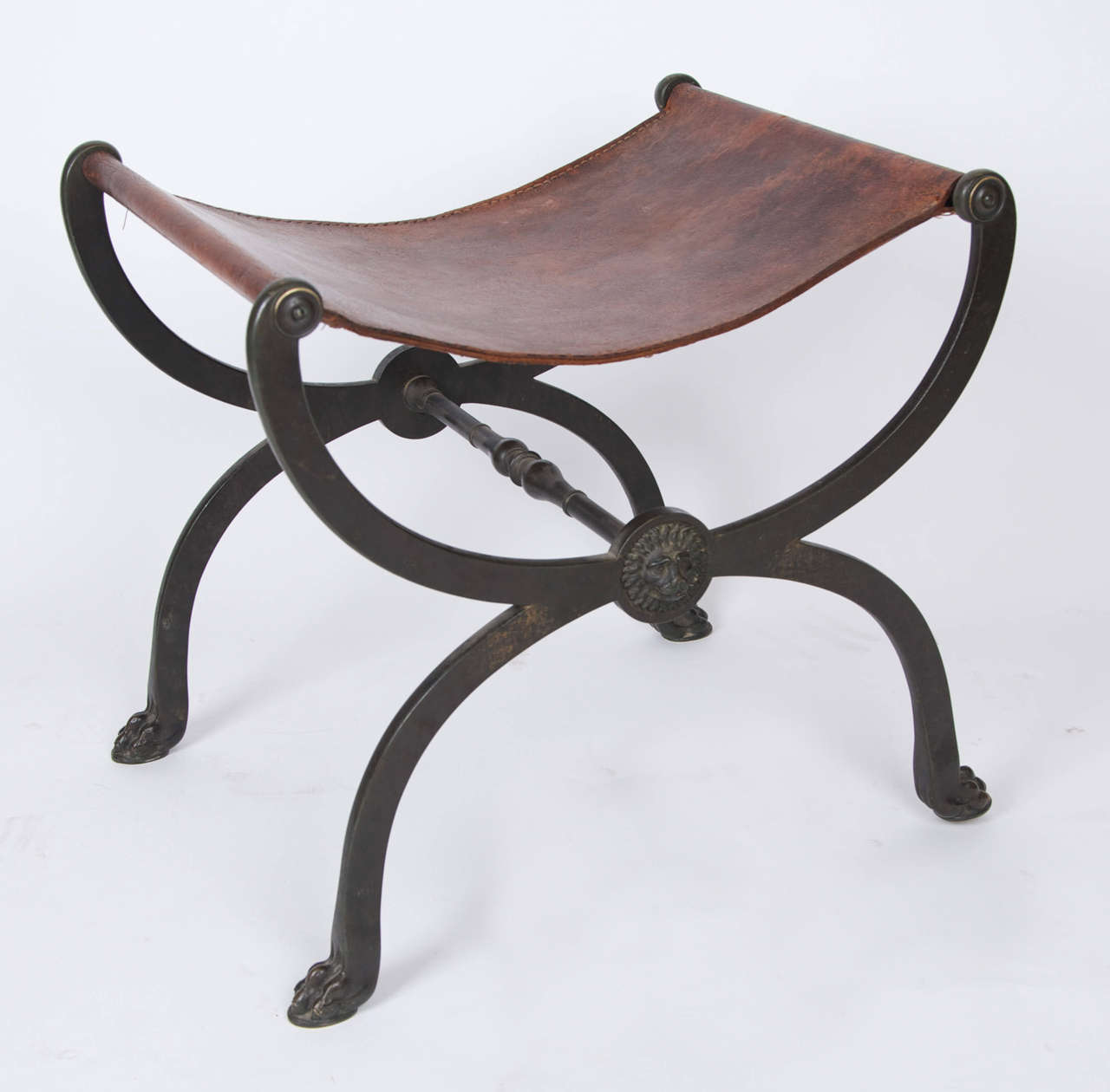 Early 19th century
Italian Etruscan Revival
With leather seat