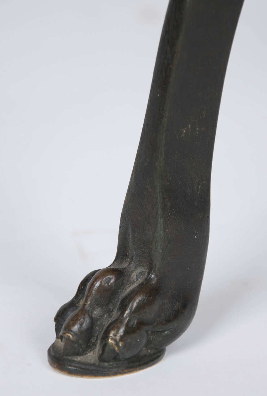 Italian Bronze X-Frame Stool after the Antique